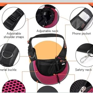 Yudodo Black and Pink Dog Sling Carrier